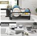 SNTD Dish Drying Rack For Small Kitchen Counter, 11" W X 15" L, Black_maomaolike.com