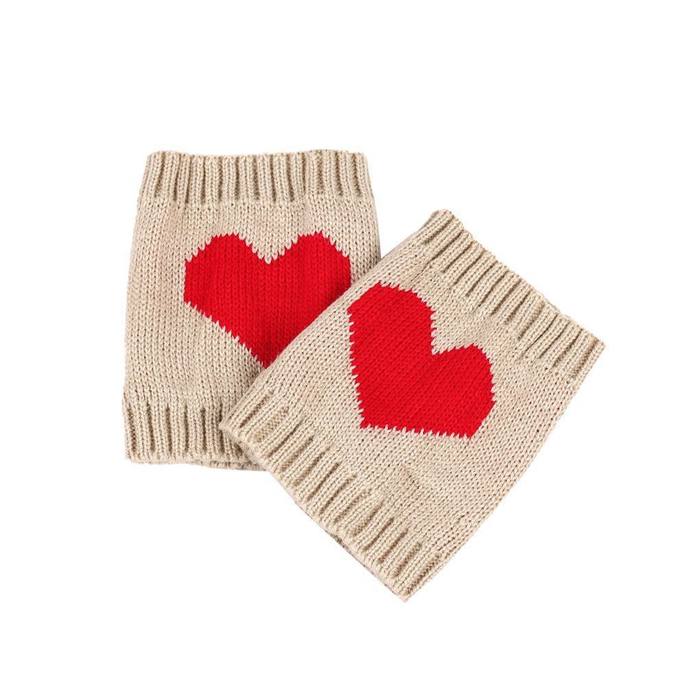 Unisex Love short foot coverings Knitted wool warm boots for men and women leg warmers acrylic wool short socks_maomaolike.com