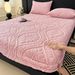 Winter Waffle Thickened Taffeta Fleece Sheet Single Piece Warm Simple Mattress Protector Full Coverage Fixed Bed Cover_maomaolike.com