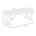 2-Person Wooden Garden Bench, Outdoor Wagon Wheel Porch Bench For Backyard Garden, Support 550 LBS, Rustic Country Style Patio Furniture, White_maomaolike.com