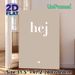 Hej Typography Painting Poster, Minimalist Neutral-toned Text Art Poster, Warm Gentle Decor Ideal For Living Room, Bedroom_maomaolike.com