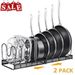 2 Pack Expandable Pot Lid Rack Organizer, Pans Organizer Rack, Pots And Pans Organizer Rack Cookware Set Organizer_maomaolike.com