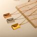 Stainless Steel Envelope Pendant Necklace Metal Waterproof Jewelry For Women_maomaolike.com