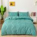Plain Color Cut Flower Wave Shape Craft Diamond Shape Three Piece Set Duvet Cover Full Size_maomaolike.com