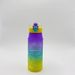 600ML Gradient Color Astronaut Plastic Space With Cartoon Sticker Drinking Water Bottle Outdoor Sports Tr_maomaolike.com