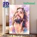 Jesus Themed Painting Poster, Soft Watercolor Style Smiling Jesus Portrait Poster, Gentle Spiritual Ambiance, Suitable For Home And Prayer Room_maomaolike.com