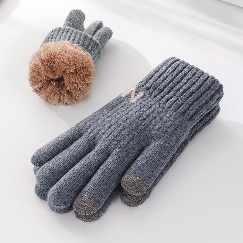 Sports Gloves Skiing Cycling Motorcycle Hiking Warm Gloves Gloves for men warm winter fingers open fingers autumn and winter knitted wool flap_maomaolike.com