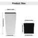 Indoor/Outdoor Modern Rattan Design Square Planter, 22.6 Inch White Plastic Large Planter With Automatic Watering System For Home And Garden (White, 22.6 Inch - 2 Pack)_maomaolike.com