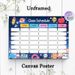 Class Schedule Painting Poster, Cute Cartoon Starry Sky Style Poster, Adorable Kawaii Stationery Elements, Helps Organize Daily Class Plans, Suitable_maomaolike.com