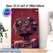 Vintage Robot Painting Poster, Retro Distressed Purple Robot Art Poster, Nostalgic Industrial-style Decor Suitable For Home Office, Game Room_maomaolike.com