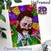 Bearded Man Stained Glass Style Painting Poster, Vibrant Colorful Mosaic Art Poster, Eye-catching Artistic Decor Ideal For Living Room And Office Wall_maomaolike.com