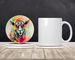 Hippie Animal Goat Large Sandstone Coasters Pack Of 4 Absorbent Round Coasters Decor Gifts For Men Or Women, 4 In, Multicolor_maomaolike.com