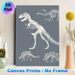 Dinosaur Skeleton Themed Painting Poster, Monochrome Sketch-style Dinosaur Skeletons Poster, Stylish Paleontology-inspired Decor Ideal For Study_maomaolike.com