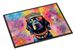 Black Labrador Hippie Dawg Doormat Front Door Mat Indoor Outdoor Rugs For Entryway, Non Slip Washable Low Pile, 24H X 36W_maomaolike.com