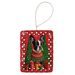 Boston Terrier Holiday Christmas Porcelain Ornament Christmas Tree Hanging Decorations For Home Christmas Holiday, Rectangle, Gift, Multicolor_maomaolike.com