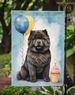 Black Chow Chow Happy Birthday Garden Flag Mailbox Flag Decorative Yard Flag Banner Outside Patio Artwork Yard Flower Beds, Garden Size, Multicolor_maomaolike.com