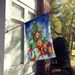 Redbone Coonhound Christmas Reindeer House Flag Large Porch Sleeve Pole Decorative Outside Yard Banner Artwork Wall Hanging, Polyester, House Size, Multicolor_maomaolike.com