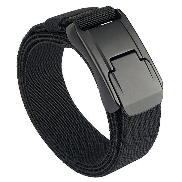 HOT New Stretch For Men and Women Hard Alloy Quick Release Buckle Strong Real Nylon Unisex Elastic Overalls Work Belt_maomaolike.com