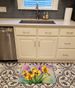Orchids In Watercolor Memory Foam Kitchen Mat Machine Washable Anti-Fatigue Mat Cushion Comfort Bath Mat Or Kitchen Rug_maomaolike.com