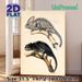 Chameleon Themed Painting Poster, Vintage Scientific Illustration Poster, Detailed Depiction Of Chameleons Perched On Branches, Ideal For Home, Study_maomaolike.com