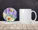 Lavender In Watercolor Large Sandstone Coasters Pack Of 4 Absorbent Round Coasters Decor Gifts For Men Or Women, 4 In, Multicolor_maomaolike.com