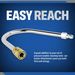 ESSENTIAL WASHER 120 Degree Bend Pressure Washer Gutter Cleaner Attachment With 1/4'' Quick Connect Brass Coupler And Plated Steel Plug_maomaolike.com