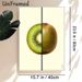 Kiwi Fruit Painting Poster, Fresh Vibrant Split Design Poster, Half Sliced & Whole Kiwi Artwork, Eye-catching Wall Decor Ideal For Kitchen, Dining_maomaolike.com