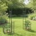 Metal Arch Trellis With Gate And Planter Baskets,Garden Archway_maomaolike.com