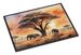 Elephants Savanna Sunrise Doormat Front Door Mat Indoor Outdoor Rugs For Entryway, Non Slip Washable Low Pile, 24H X 36W_maomaolike.com