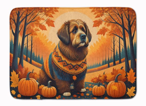 Briard Fall Memory Foam Kitchen Mat Machine Washable Anti-Fatigue Mat Cushion Comfort Bath Mat Or Kitchen Rug_maomaolike.com
