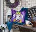 Bedlington Terrier King Of Mardi Gras Throw Pillow Machine Washable, Indoor Outdoor Decorative Pillow For Couch, Bed Or Patio, 18Hx18W_maomaolike.com