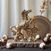 Brass Zodiac Horse Prosperous Instant Wealth Home Decor Small Ornament Tea Pet Decoration Handmade Gift_maomaolike.com