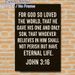 John 3:16 Bible Verse Painting Poster, Minimalist Warm Glowing Typography Poster, Inspirational Religious Message, Ideal For Home, Prayer Room And_maomaolike.com