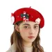 Hot Sale Girls Woman Christmas Theme Berets Artist Painter Adult Adjustable French Woolen Hat for Camping Shopping_maomaolike.com