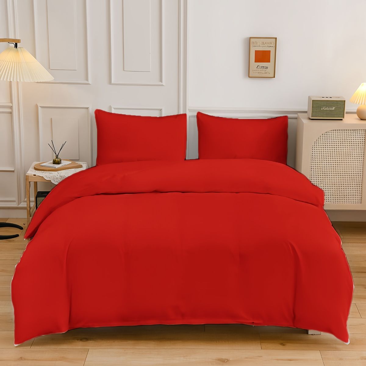 Luxury Modern Minimalist Solid Bedding Set With Premium 90gsm Fabric_maomaolike.com