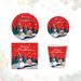 50pcs Christmas Dinnerware Set Party Supplies Snowman Disposable Tableware Paper Plates And Napkins Banners Plastic Tablecloths Cutlery Serves 10 For Merry Christmas Party Home Indoor Outdoor Decor_maomaolike.com