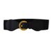 Unisex Retro buckle belt female decoration with skirt elastic elastic belt fashion Joker high sense waist seal._maomaolike.com