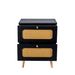 2-drawer Rattan Nightstand For Bedroom And Living Room, End Table, Side Table With 2 Hand Made Rattan Decorated Drawers_maomaolike.com