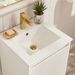 20 Inch Solid Wood Pre-assembled Bathroom Vanity With Adjustable Shelf --White_maomaolike.com