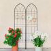 2 Pack Metal Garden Trellis 78.7" X 19.7" Rustproof Trellis For Climbing Plants Outdoor Flower Support Black_maomaolike.com