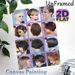 Short Hairstyles Collection Painting Poster, Stylish 12 Curated Short Hair Styles Collage Poster, Hair Styling Reference Idea For Beauty Salon_maomaolike.com