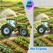 Farm Tractor Gardening Painting Poster, Vibrant Cartoon-style Poster, Green Tractor Watering Vegetable Fields, Fresh Pastoral Decor Idea For Home_maomaolike.com