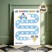 Astronaut Race Themed Reward Chart Painting Poster, Cute Cartoon Style Spaceman Driving Rocket Car On Track Poster, Practical Progress-tracking Option_maomaolike.com