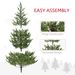 Artificial Christmas Tree, Sparse Realistic Cedar Tree With Branch Tips, Easy Assembly, Hinged Xmas Tree For Home Office Holiday, Green_maomaolike.com