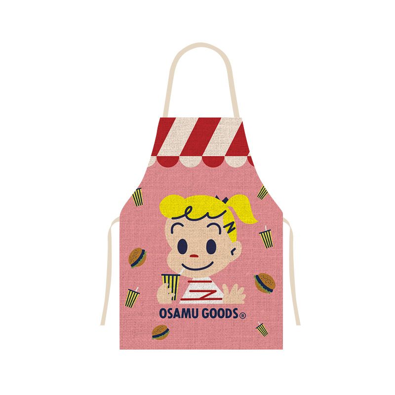 Japanese Harada Haru Girl Heart High Appearance Cartoon Apron Cute Home Kitchen Oil-Proof Cooking Smock_maomaolike.com