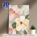 Floral Themed Painting Poster, Pastel-toned Textured Impasto Flower Poster, Delicate Artistic Decor Suitable For Living Room, Bedroom_maomaolike.com