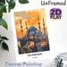 Diyarbakir Turkey Mosque Painting Poster, Vibrant Retro Travel Style Sunset Scene Poster, Captivating Cultural Artwork Ideal For Home, Living Room And_maomaolike.com