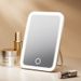 LED Desktop Makeup Cross-Border HD Dormitory Beauty With Three-Color Fill Light Portable Folding Mirror_maomaolike.com