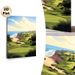 Coastal Golf Course Painting Poster, Serene Soft-illustrated Seaside Golf Course Scene Poster, Calming Scenic Decor Ideal For Home, Office & Golf Club_maomaolike.com