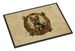 Yorkie Christmas Flowers Doormat Front Door Mat Indoor Outdoor Rugs For Entryway, Non Slip Washable Low Pile, 24H X 36W_maomaolike.com